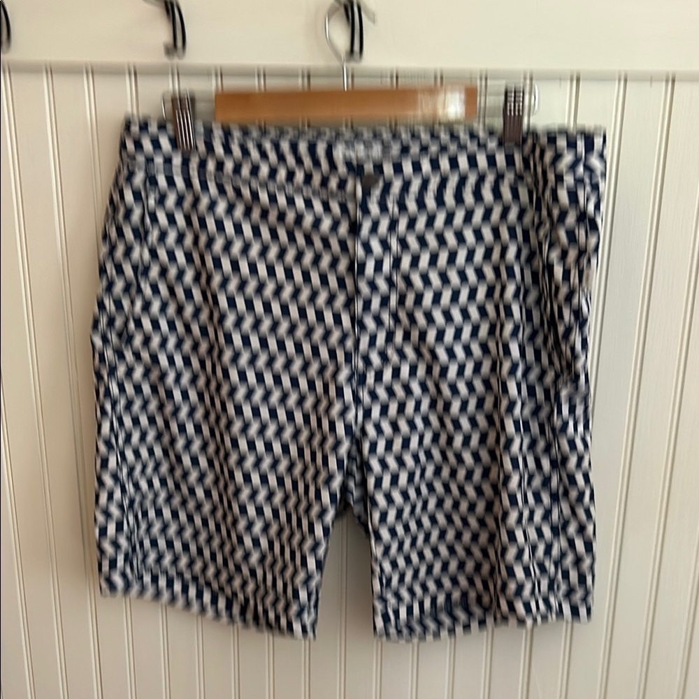Onia Navy and White Swim Trunks